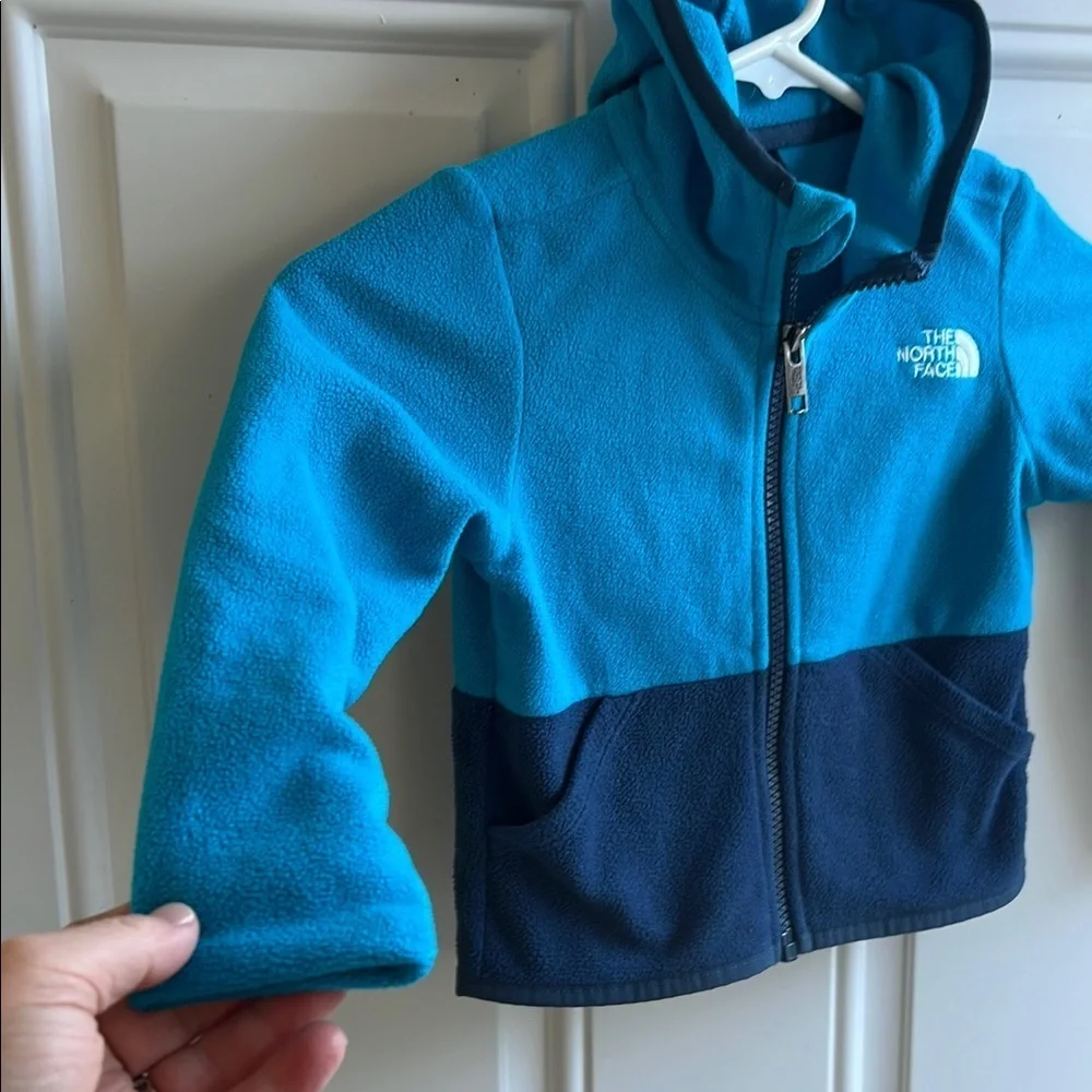 The North Face Kids Blue fleece zippered sweater